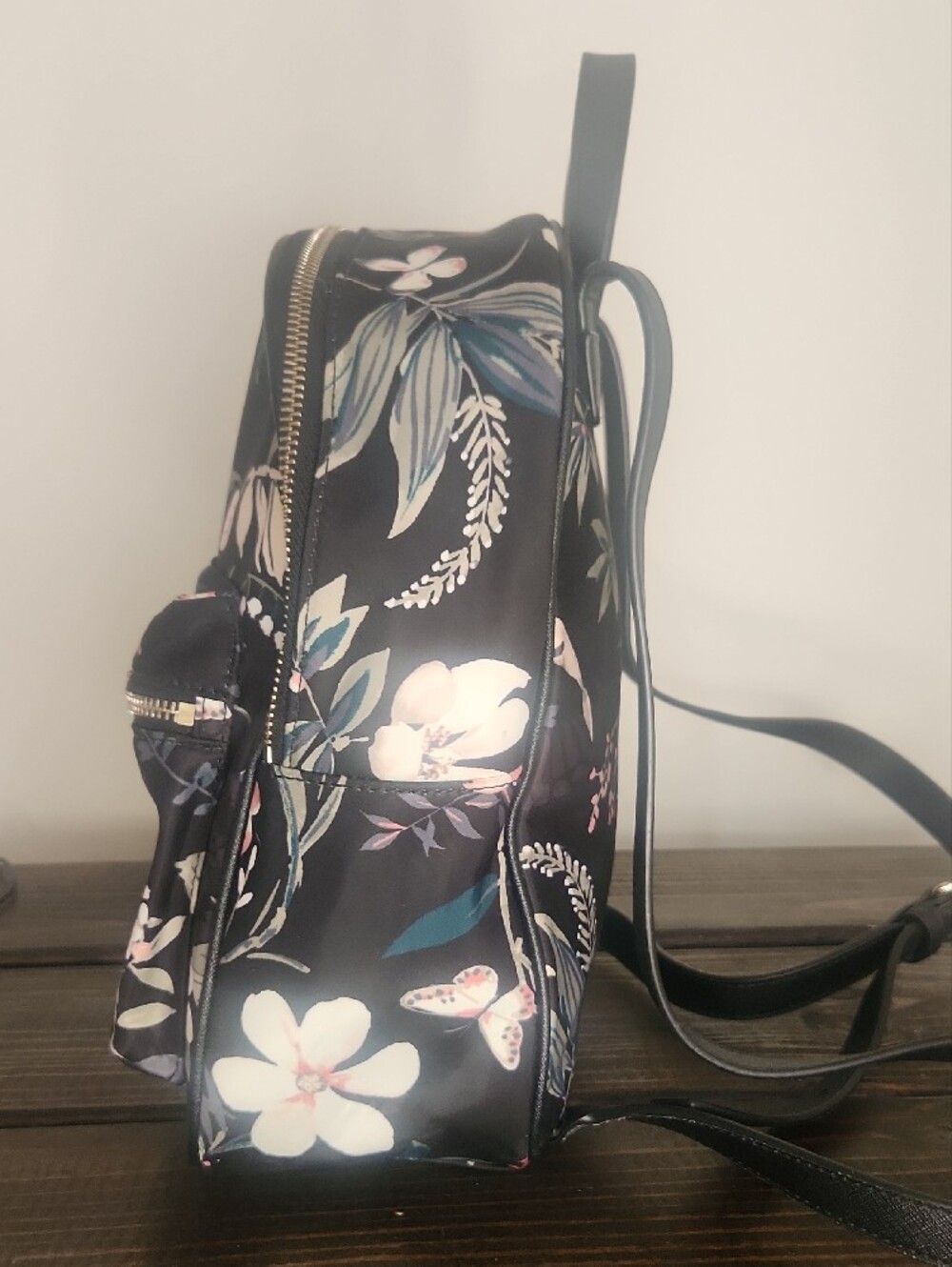 Kate Spade Black Floral Mini Backpack - Picture 5 of 14